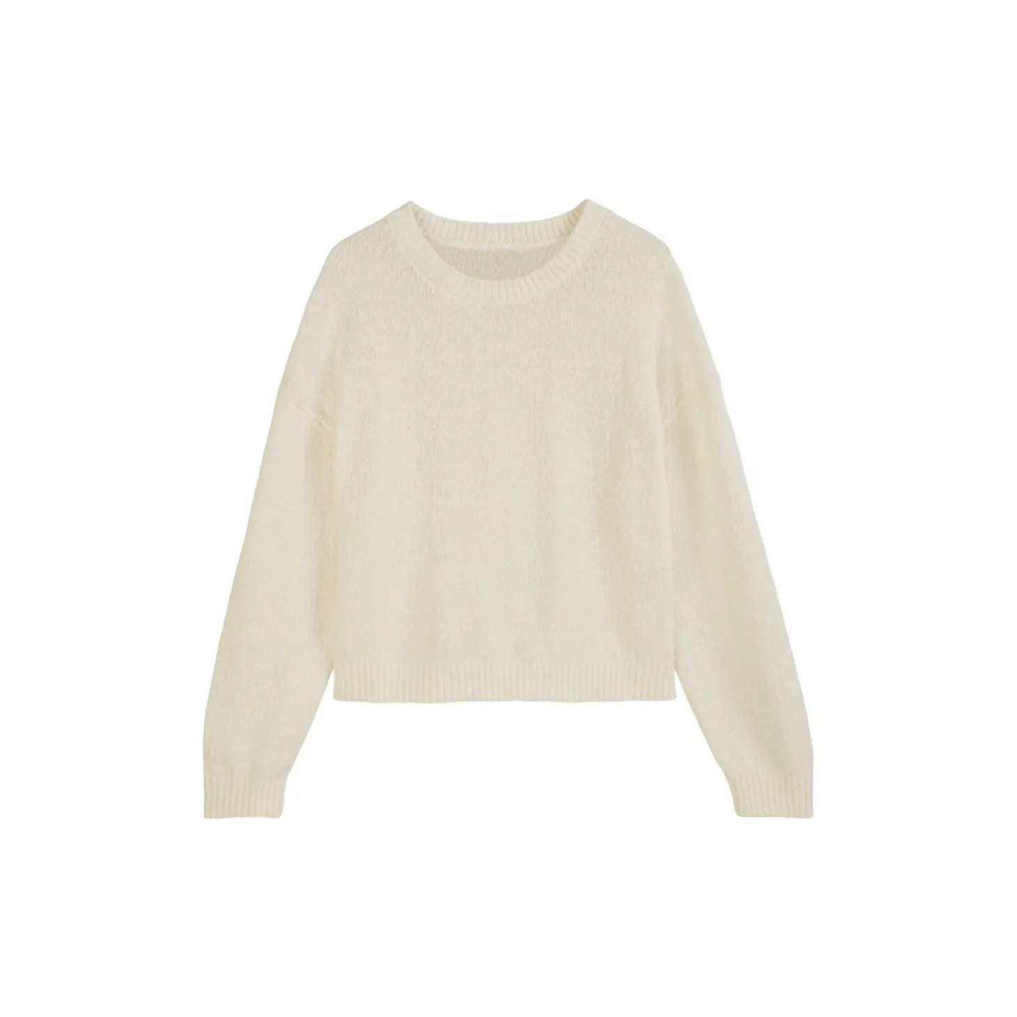 Knit Pullover, Longsleeve, Cre