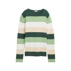 Knit structured striped