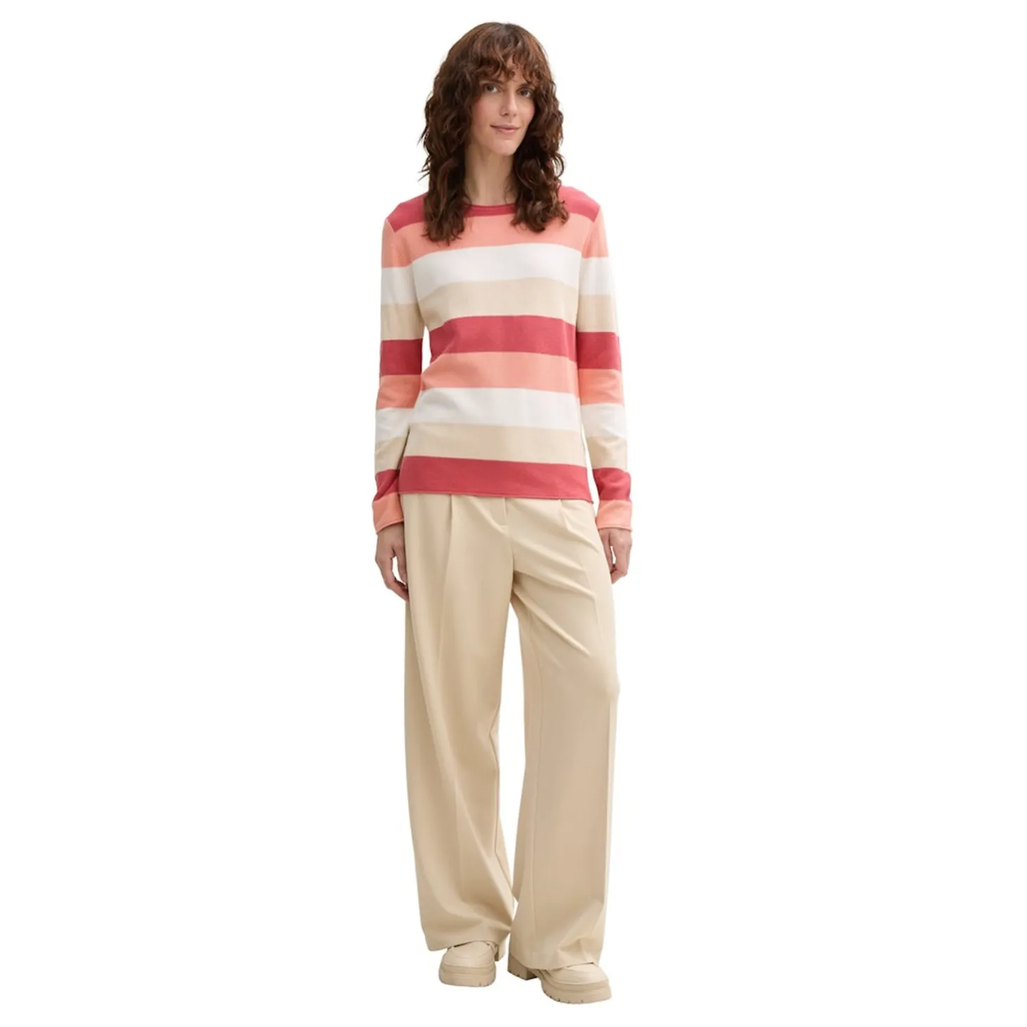Knit structured striped