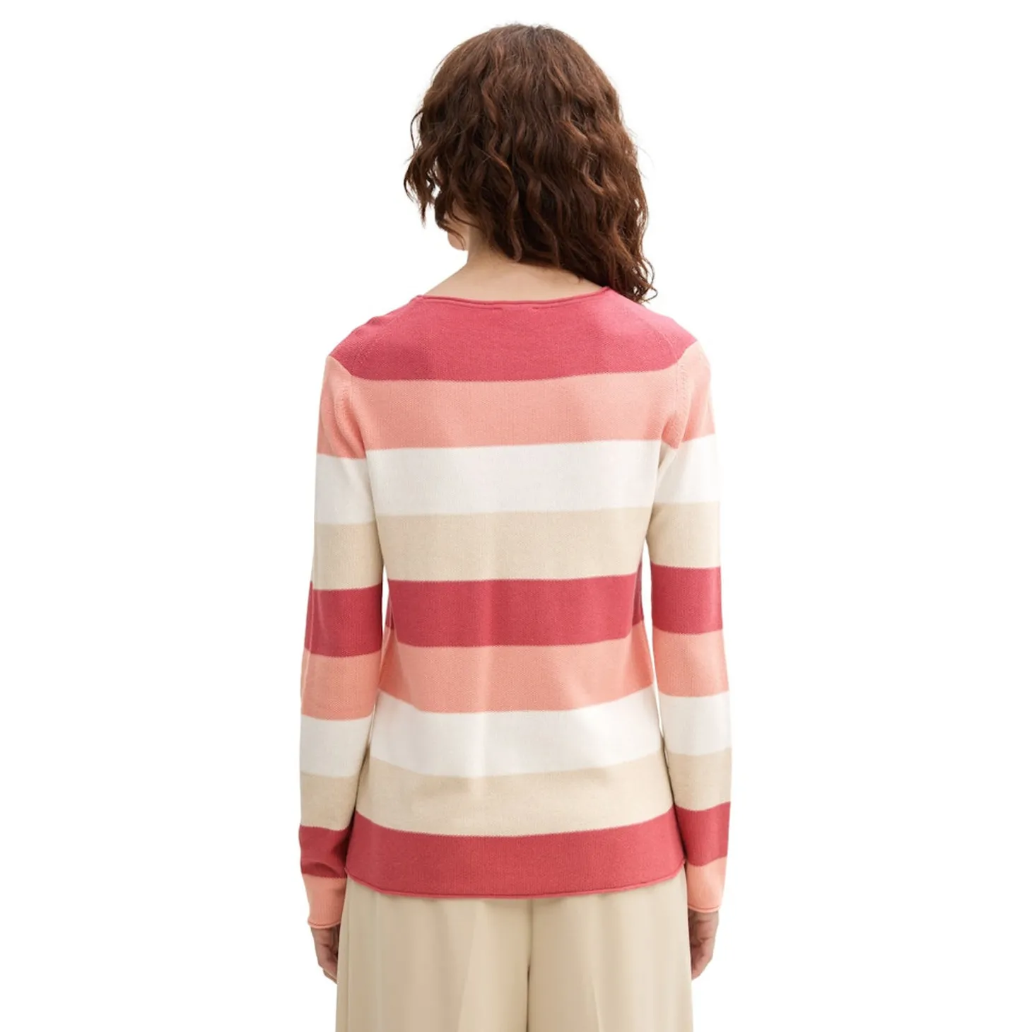 Knit structured striped