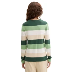 Knit structured striped