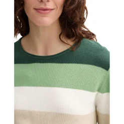 Knit structured striped