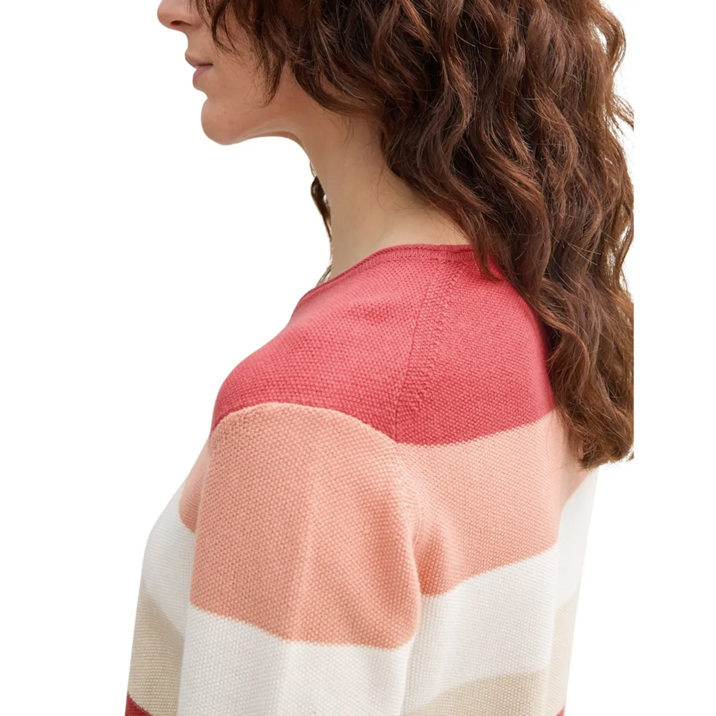 Knit structured striped