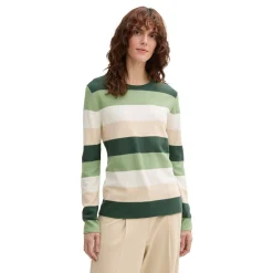 Knit structured striped