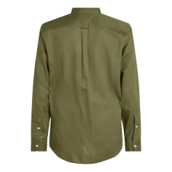 LINEN BLEND MAO COLLAR SHIRT