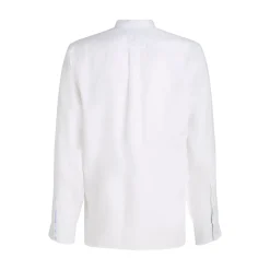 LINEN BLEND MAO COLLAR SHIRT