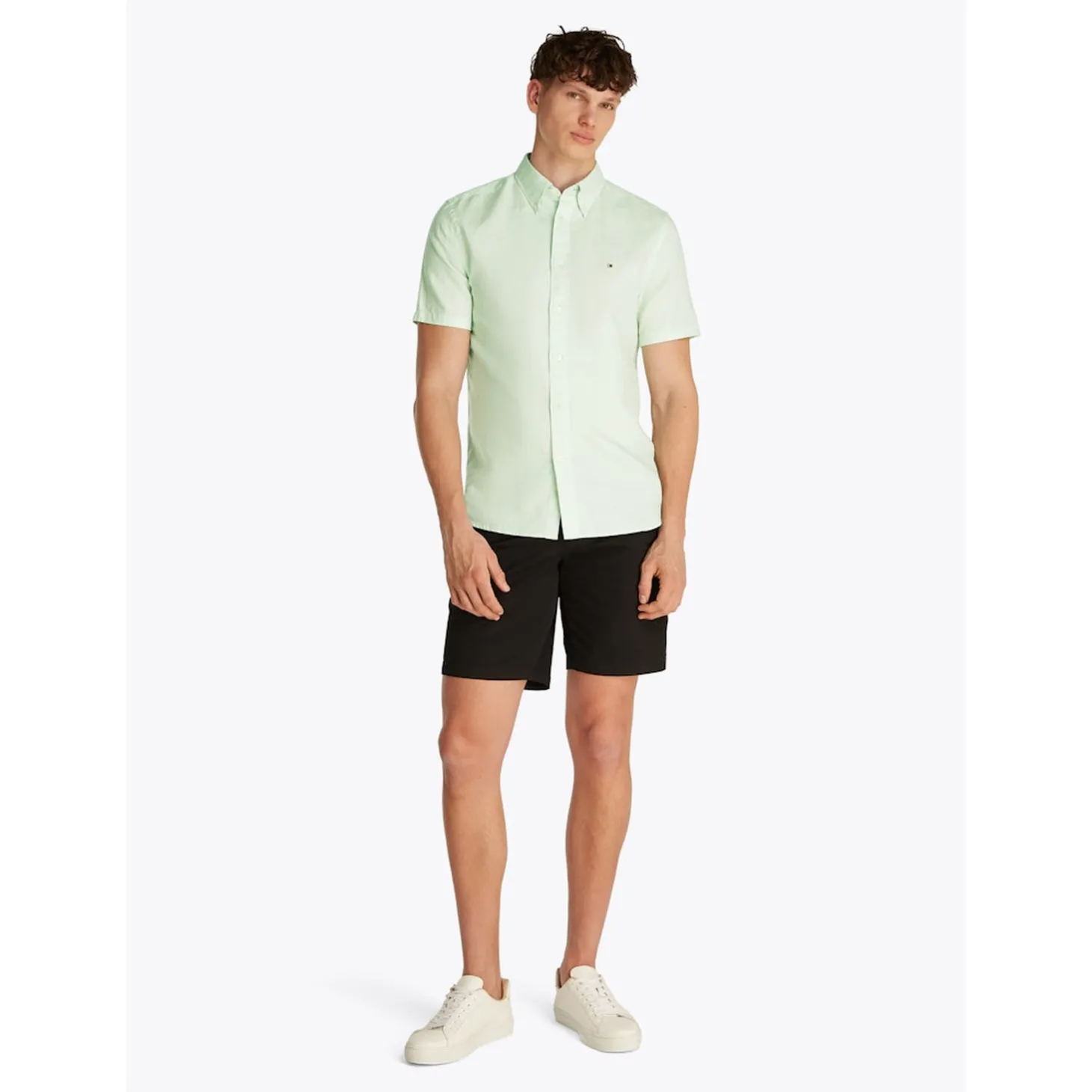 LINEN BLEND SOLID SS RF SHIRT