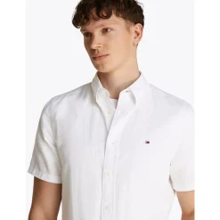 LINEN BLEND SOLID SS RF SHIRT