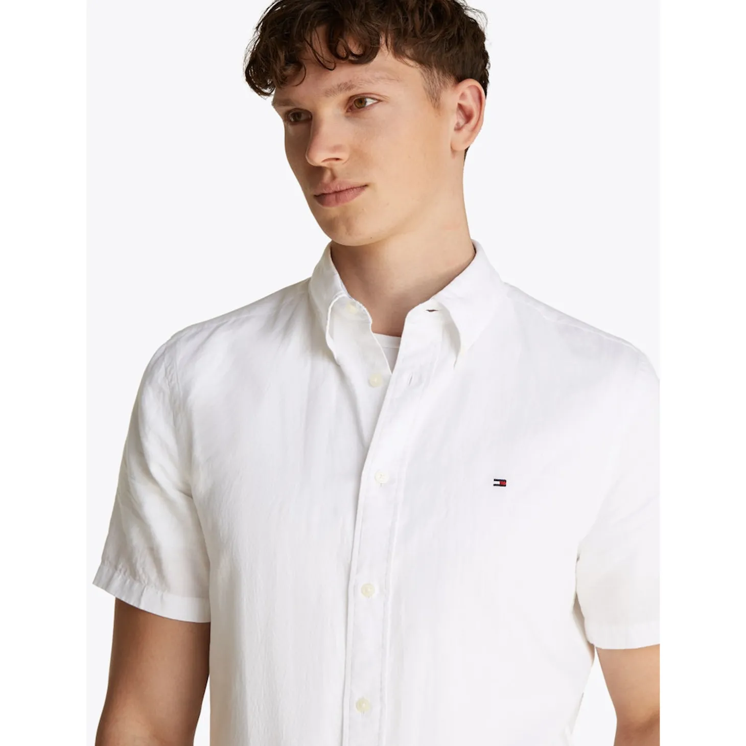 LINEN BLEND SOLID SS RF SHIRT