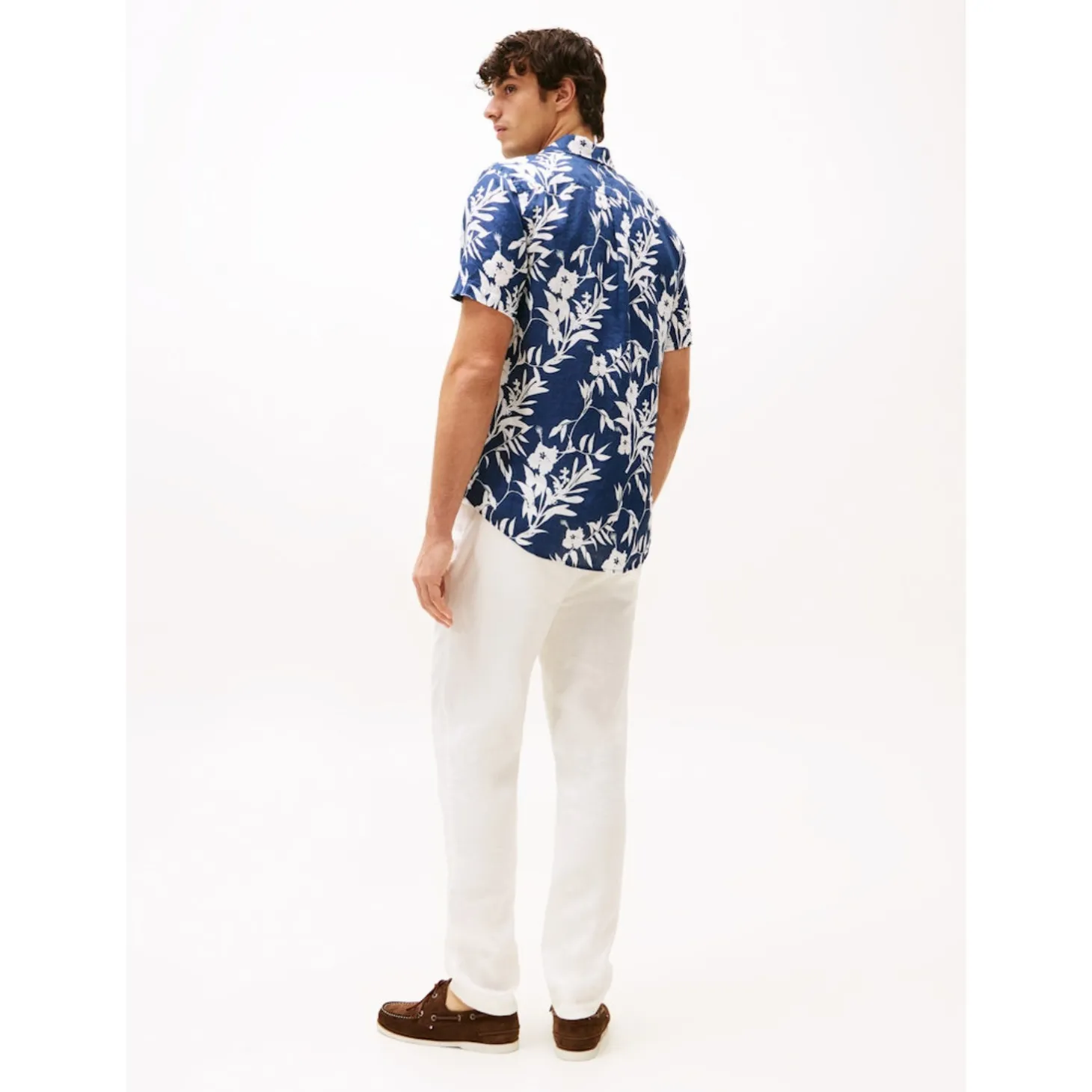 LINEN TROPICAL PRT SS RF SHIRT