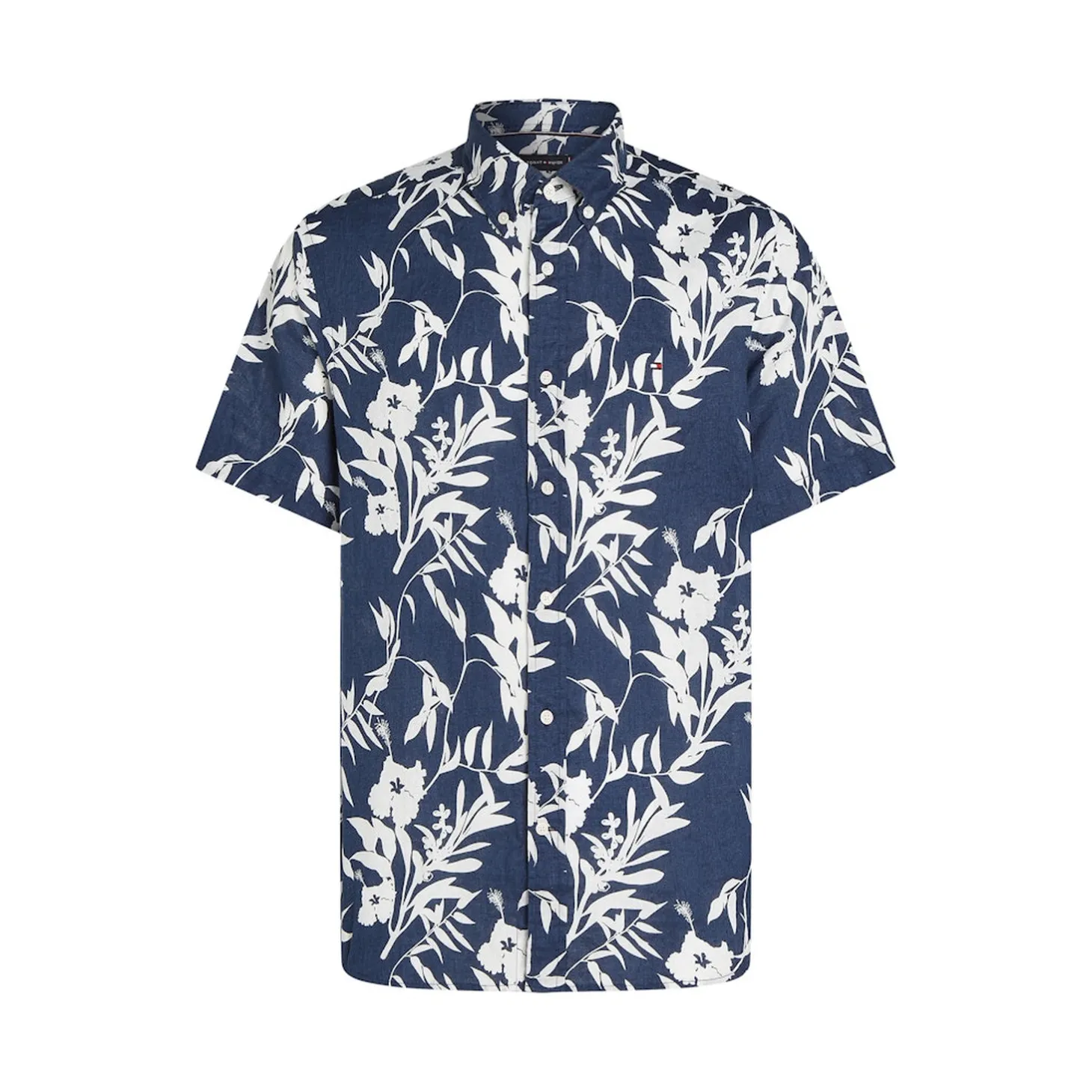 LINEN TROPICAL PRT SS RF SHIRT
