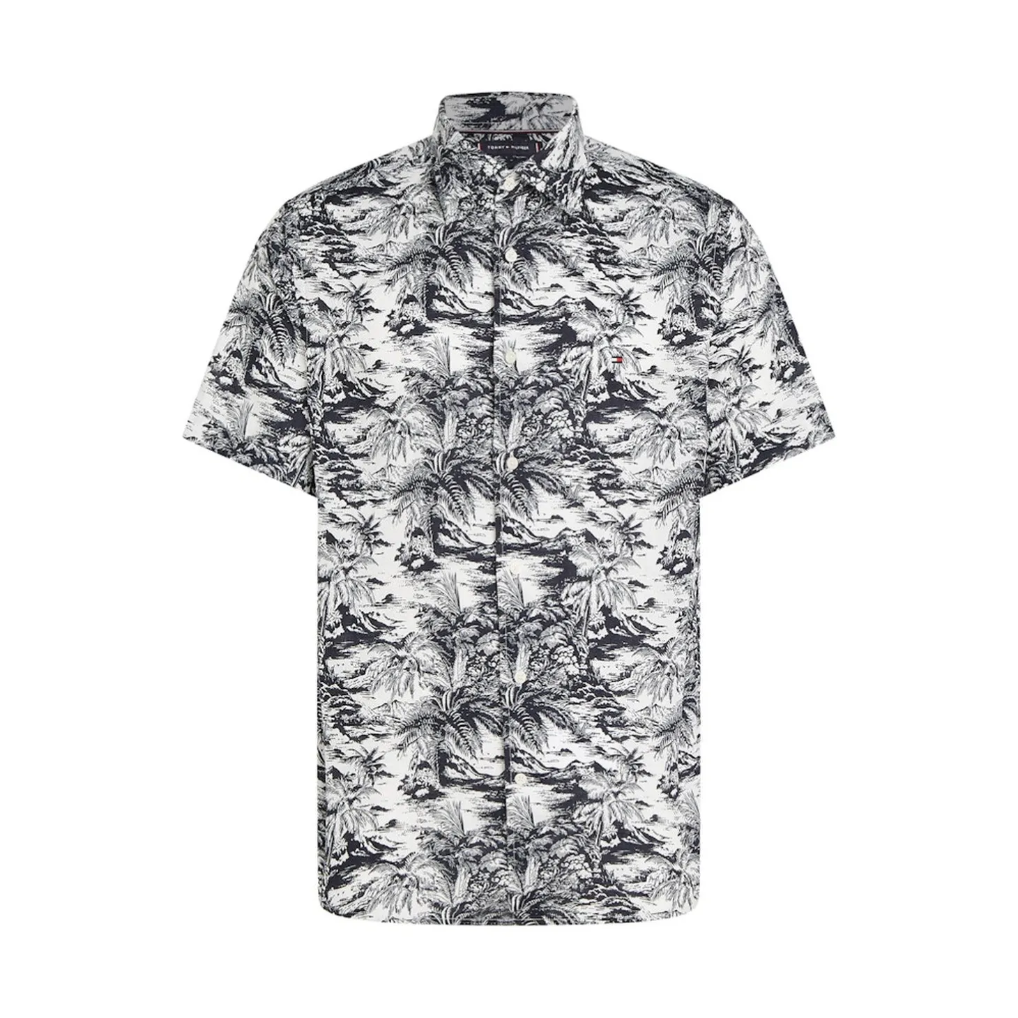 LINEN VACATION PRT SS RF SHIRT