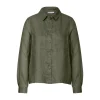 LS_Buttoned shirtcollar blouse