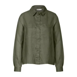 LS_Buttoned shirtcollar blouse