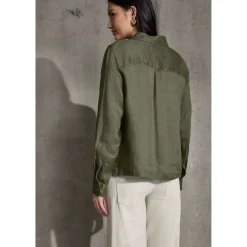 LS_Buttoned shirtcollar blouse