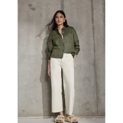 LS_Buttoned shirtcollar blouse