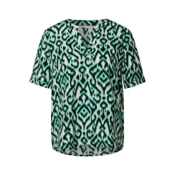 LTD QR Splitneck blouse w turn
