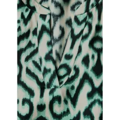 LTD QR Splitneck blouse w turn