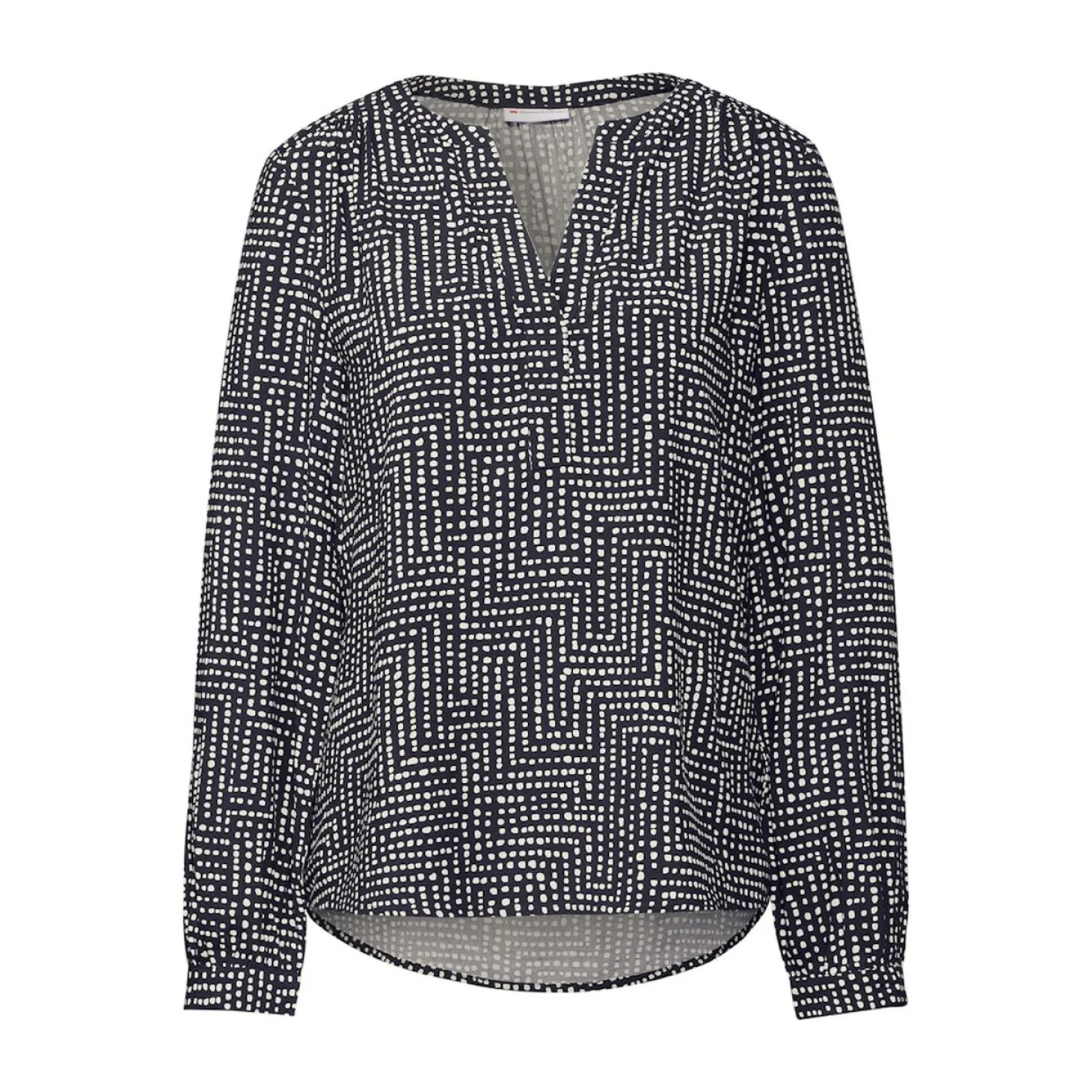 LTD QR Splitneck tunic blouse