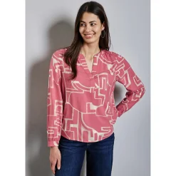 LTD QR Splitneck tunic blouse