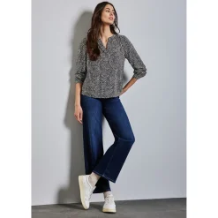 LTD QR Splitneck tunic blouse