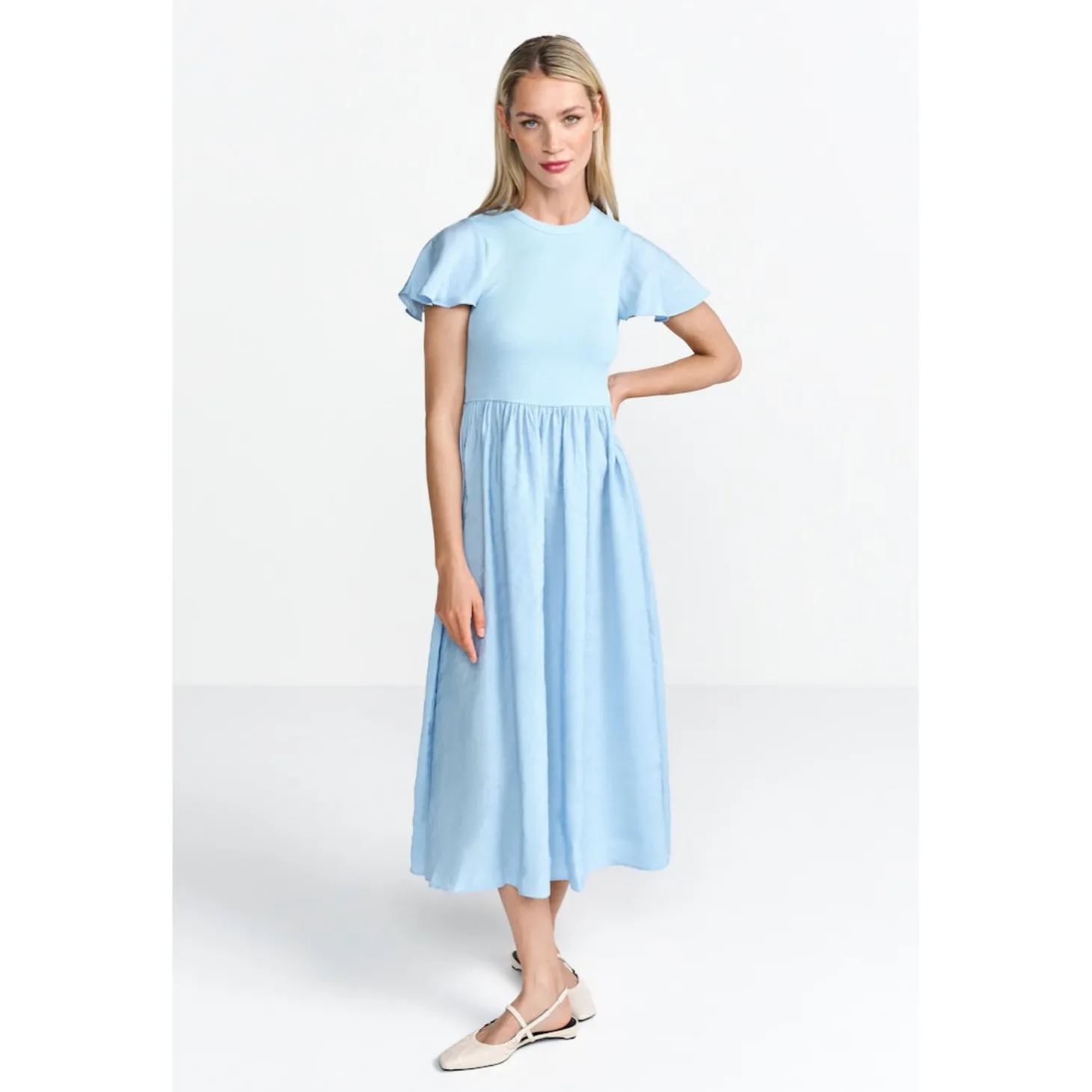 MatMix Dress with Volant Sleev