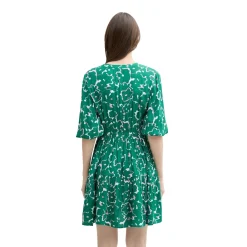 Mini dress with balloon sleeve