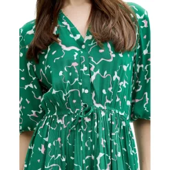 Mini dress with balloon sleeve