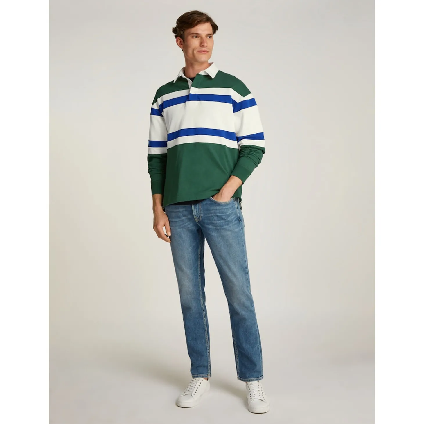 MULTI STRIPE BLOCK RUGBY SHIRT
