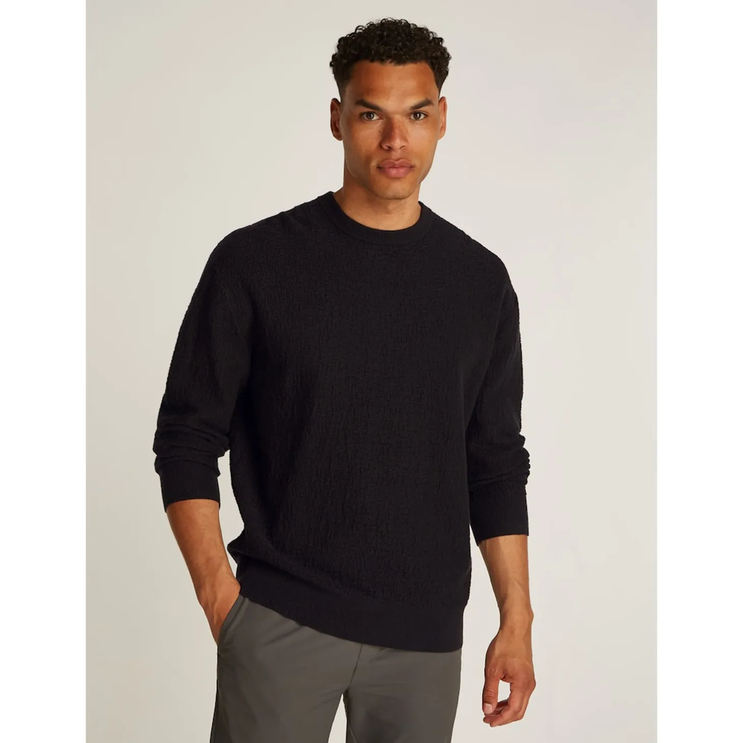 NATURAL TEXTURE JACQUARD SWEAT