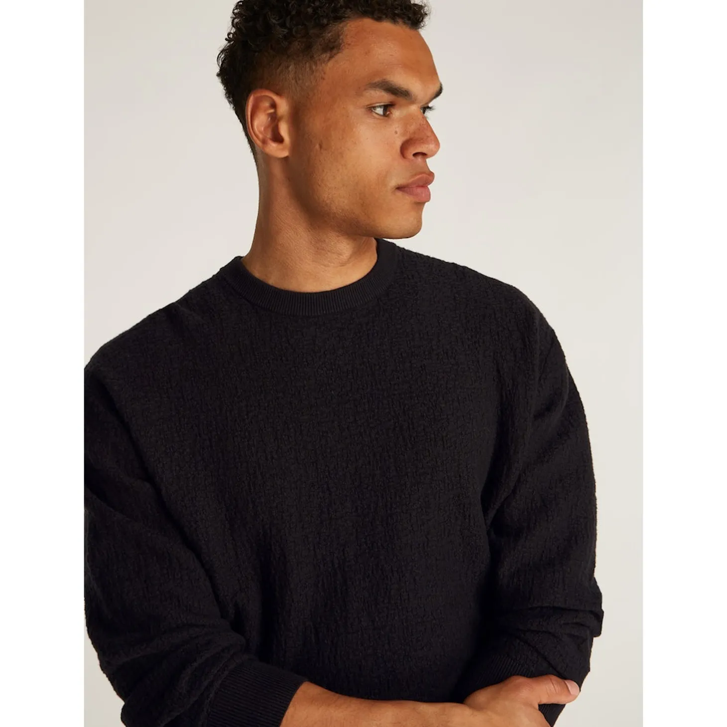 NATURAL TEXTURE JACQUARD SWEAT