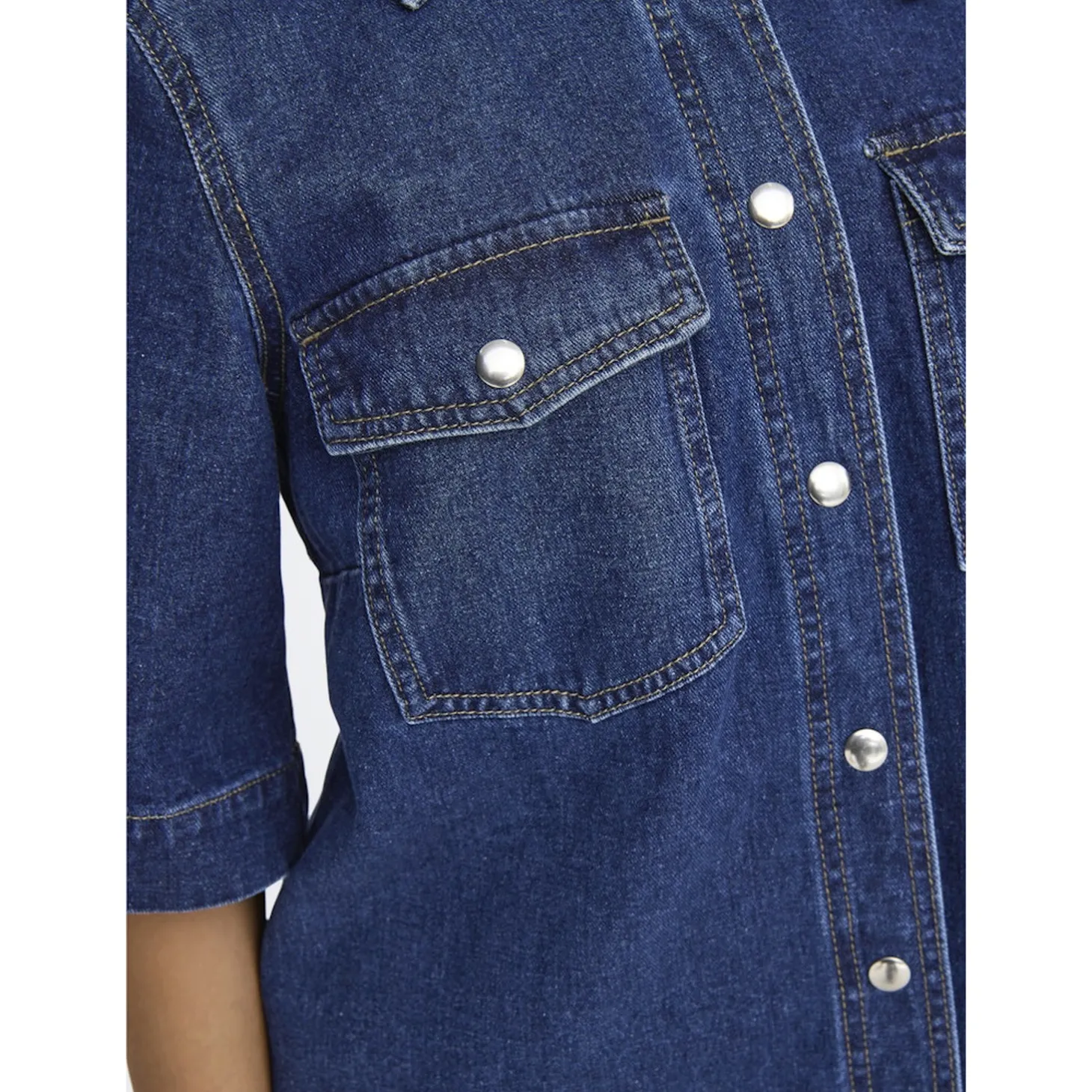 ONLBELLE S/S BUTTON DRESS DNM