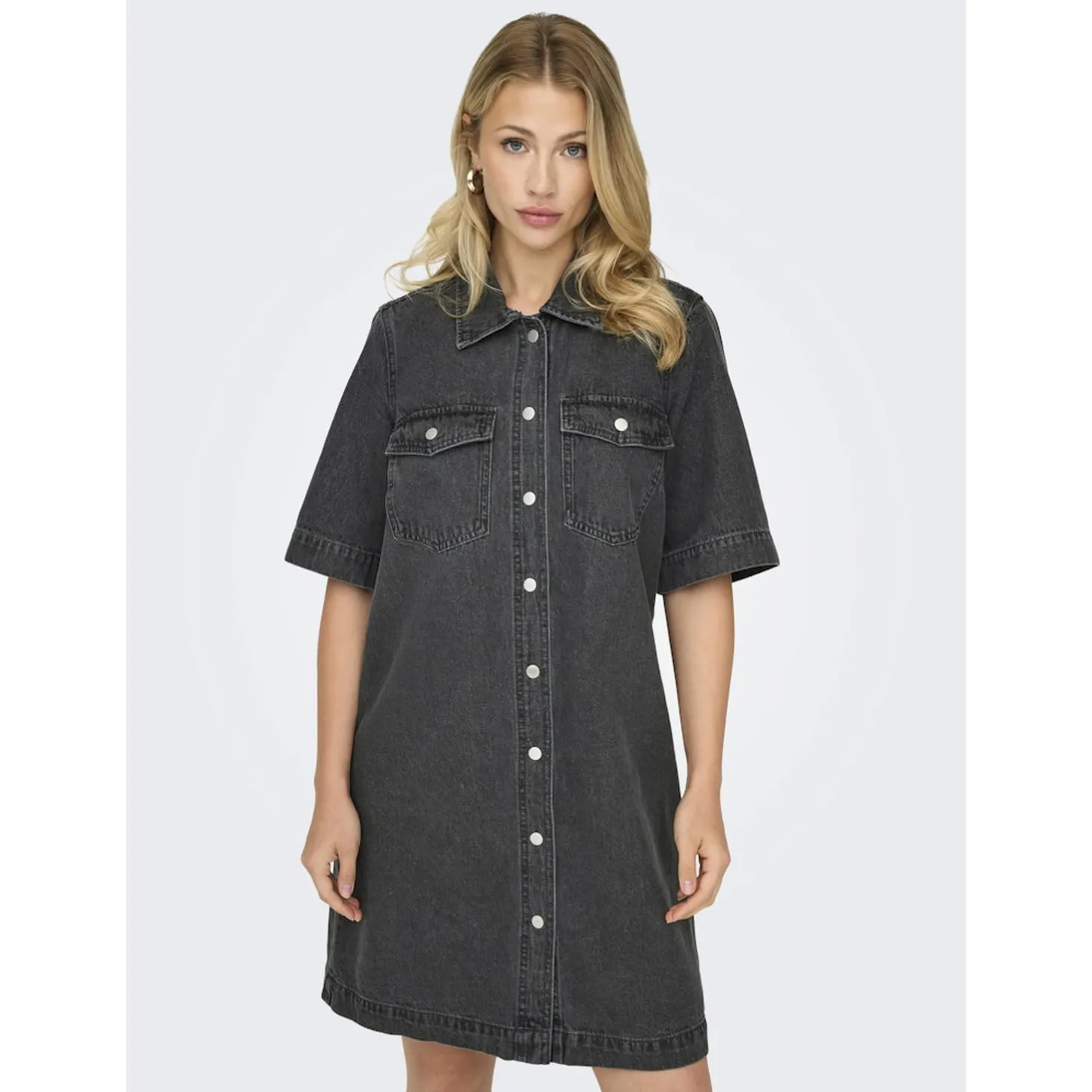 ONLBELLE S/S BUTTON DRESS DNM