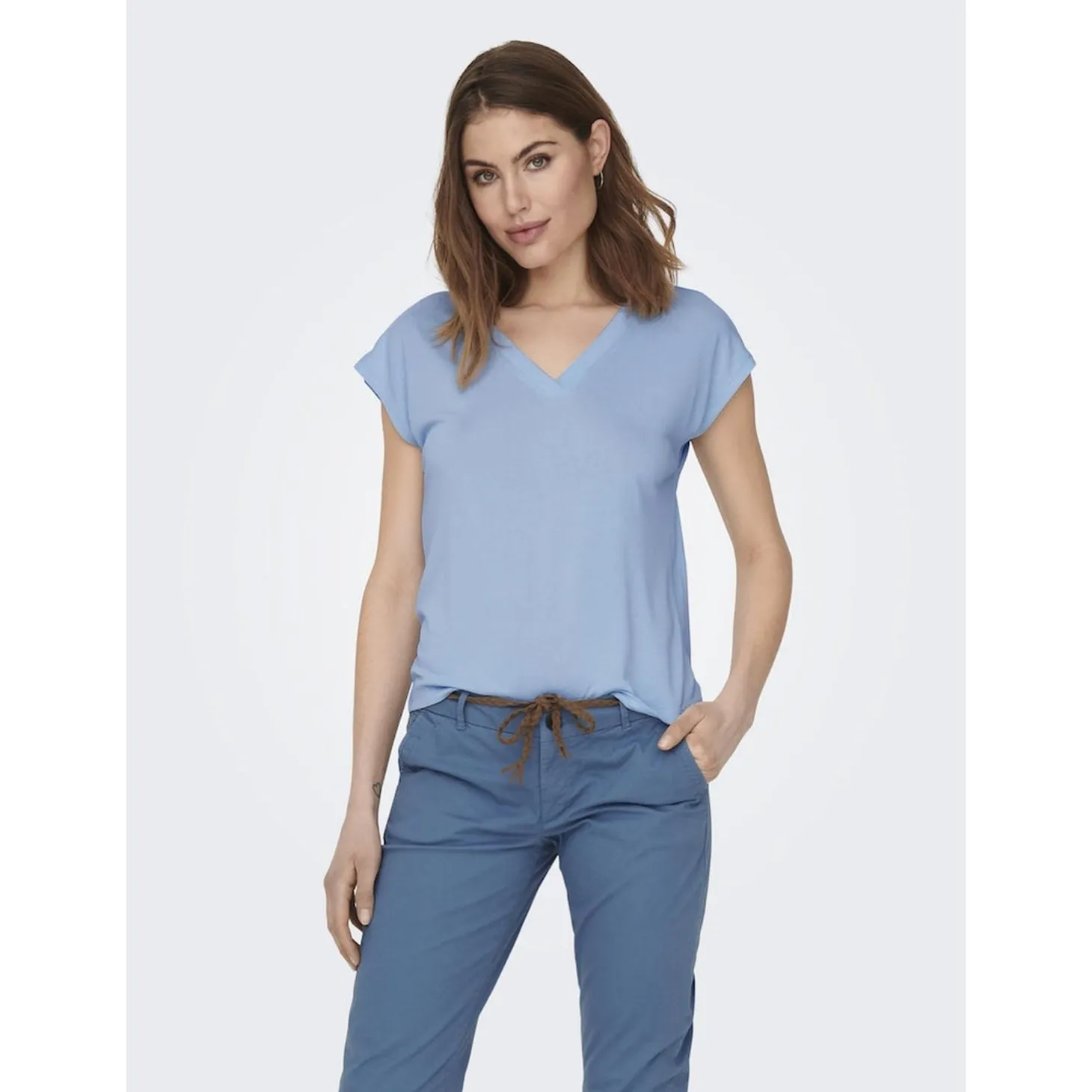 ONLFREE LIFE S/S MOD.V-NECK TO