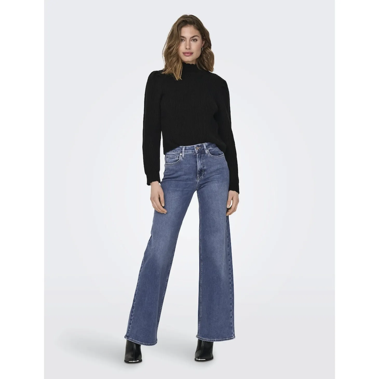 ONLMADISON BLUSH HW WIDE DNM