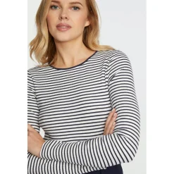 OrganicRibLongsleeveStriped