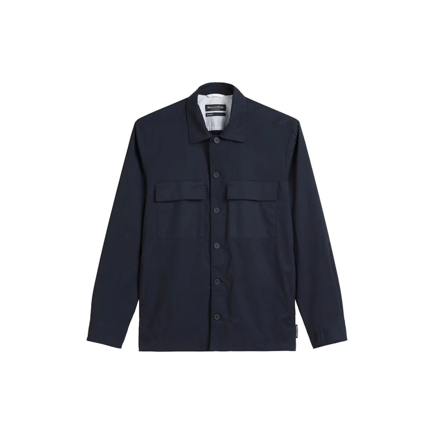Overshirt with bowling collar,