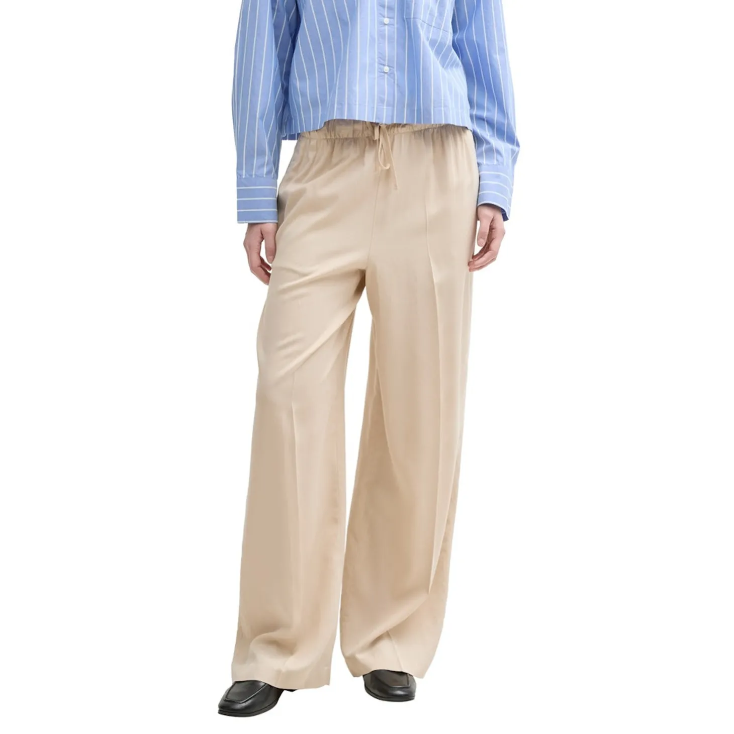 Paperbag wide leg pants