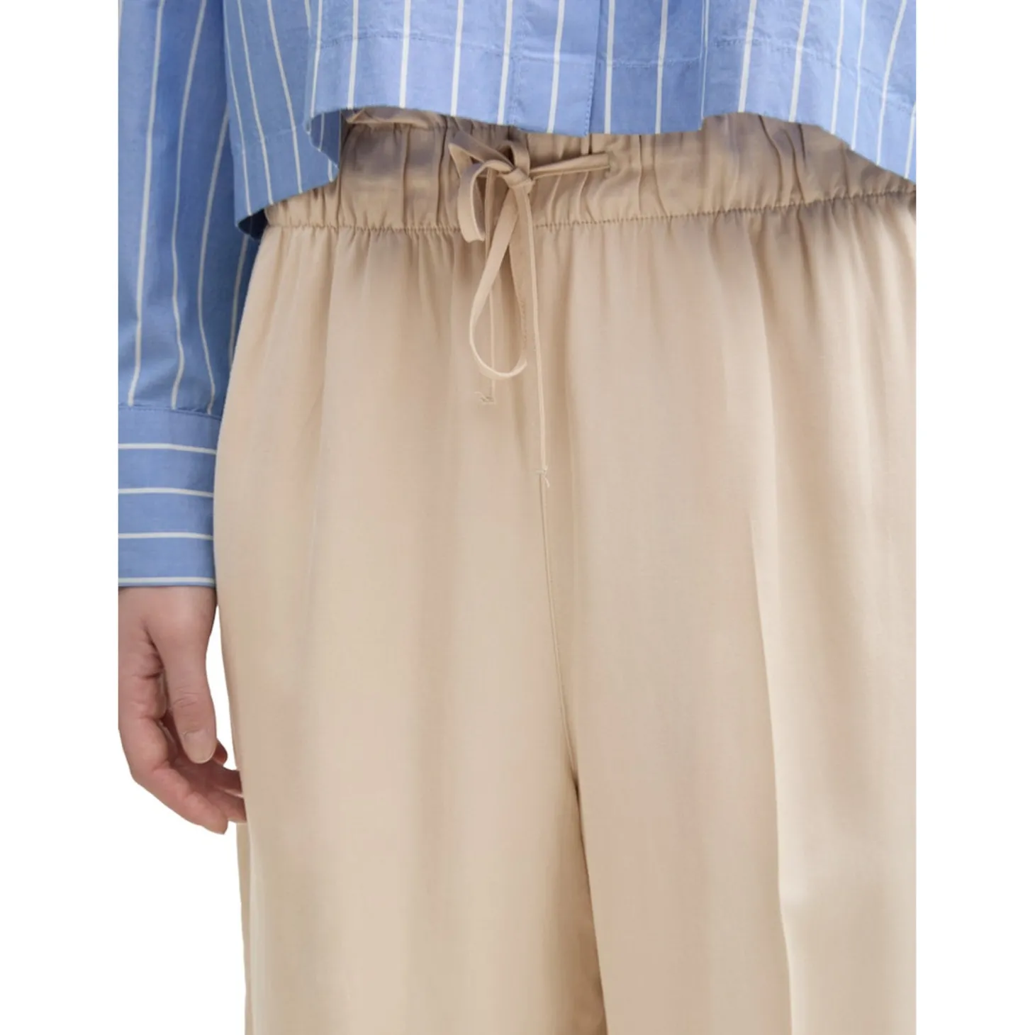 Paperbag wide leg pants