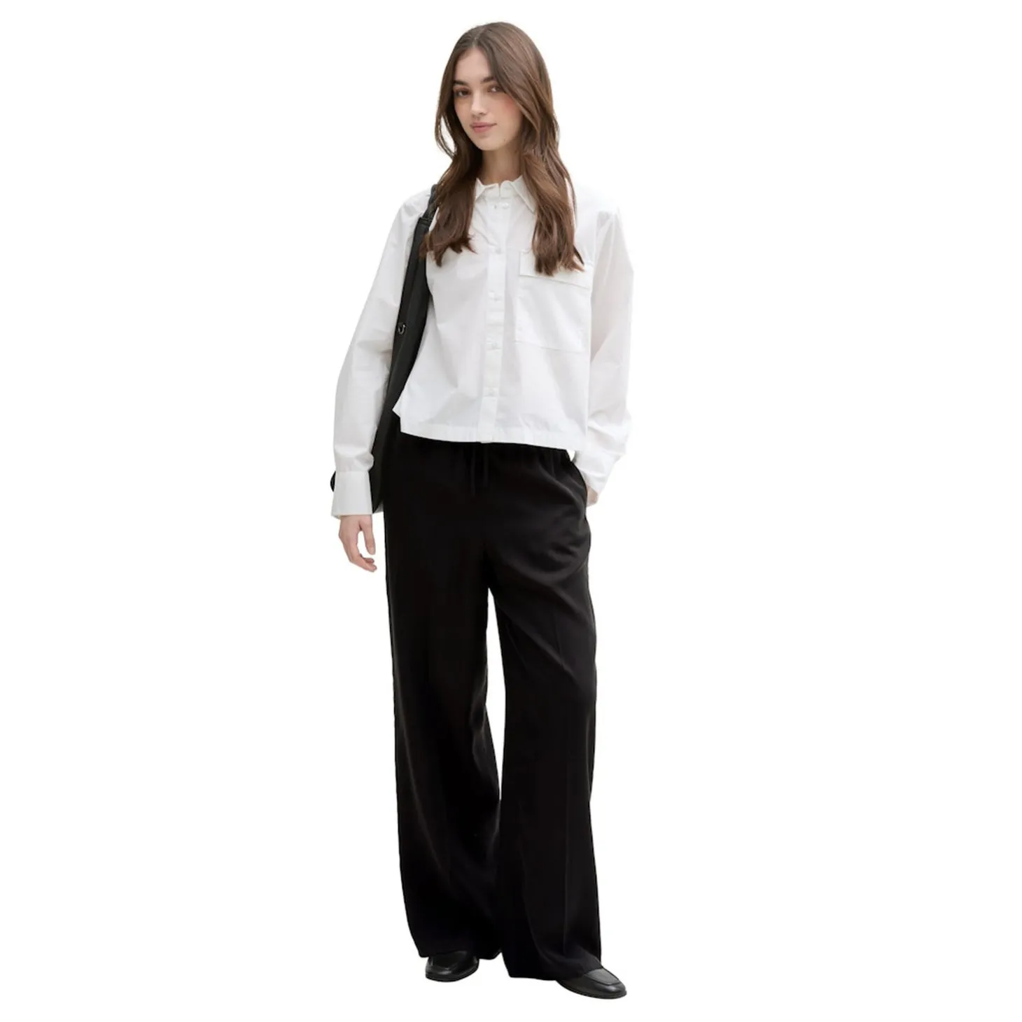 Paperbag wide leg pants