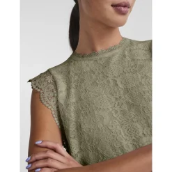 PCOLLINE SL LACE TOP WVN NOOS