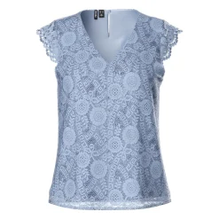 PCOLLINE SL LACE V-NECK TOP WV