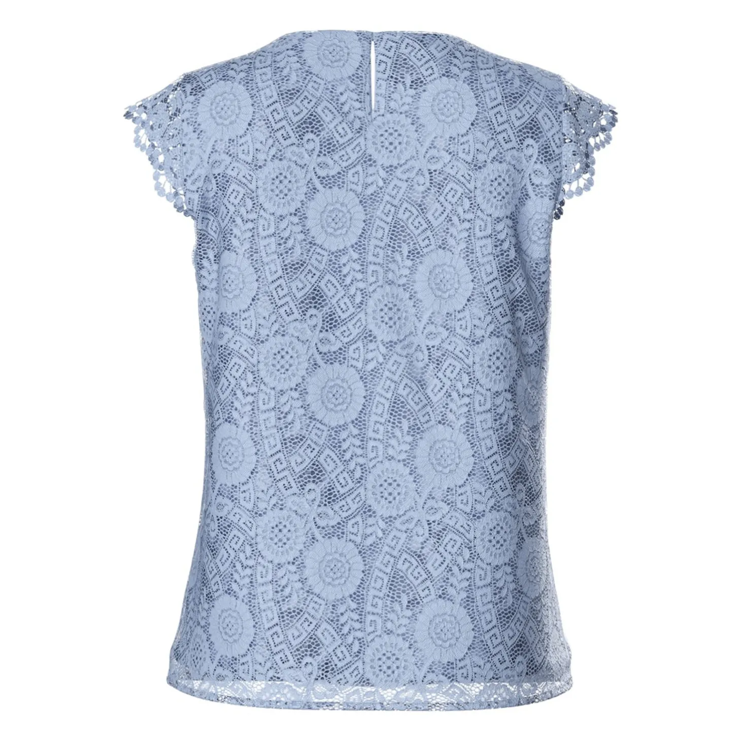 PCOLLINE SL LACE V-NECK TOP WV