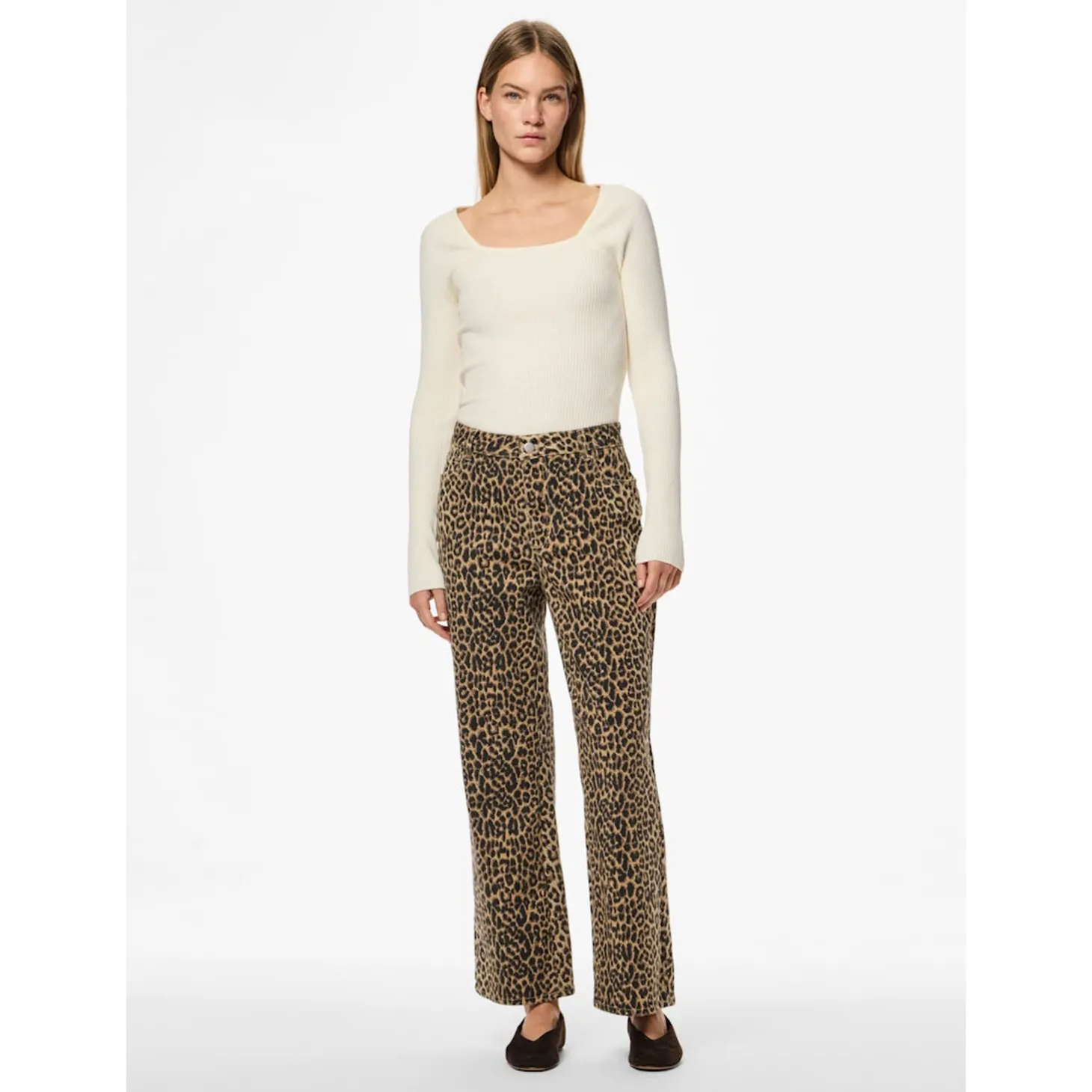 PCSALUME MW CROPPED DENIM JEAN