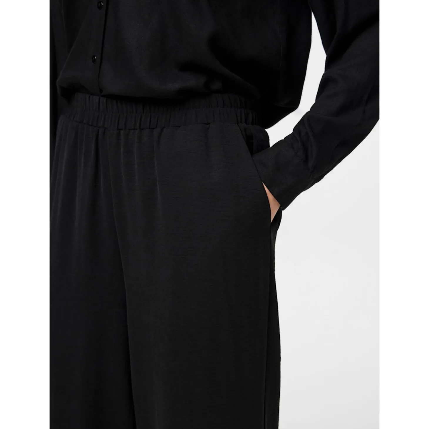 PCTIFFANY HW WIDE PANTS WVN NO