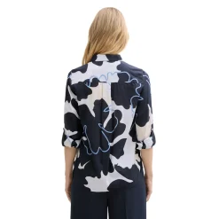 Printed blouse with collar
