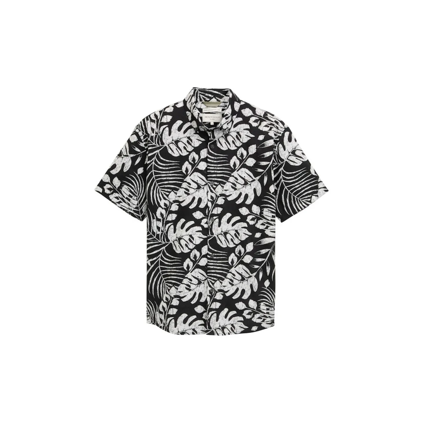 Printed cotton linen shirt