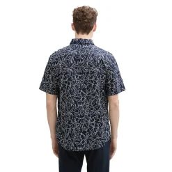 Printed cotton linen shirt