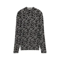 Printed mockneck T-shirt