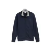 Printed stand-up sweat jacket
